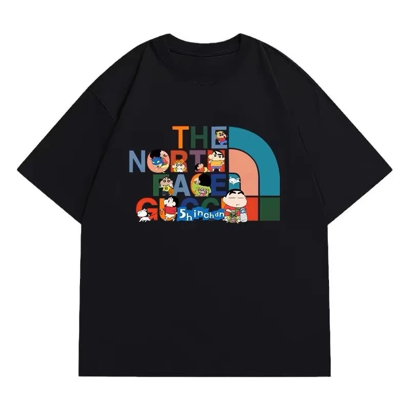 

Japanese Retro Trendy Brand Animation Summer Joint Short-sleeved T-shirt Men's and Women's Pure Cotton New Loose Couple Top