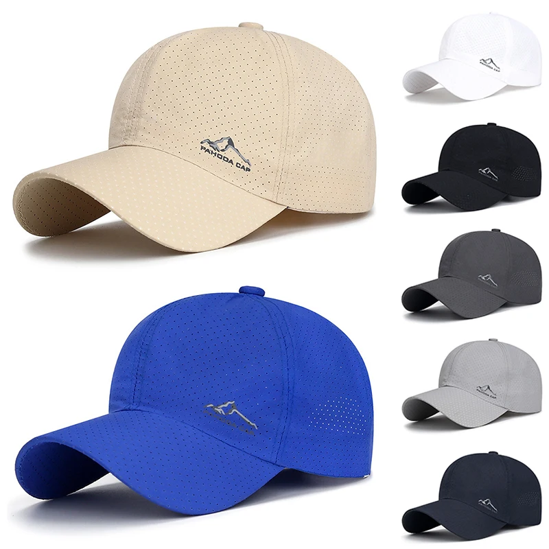 Quick Drying Mesh Baseball Cap Adjustable Snapback Hats Men Women Outdoor Sun Protection Sports Hats For Running Bone Gorras