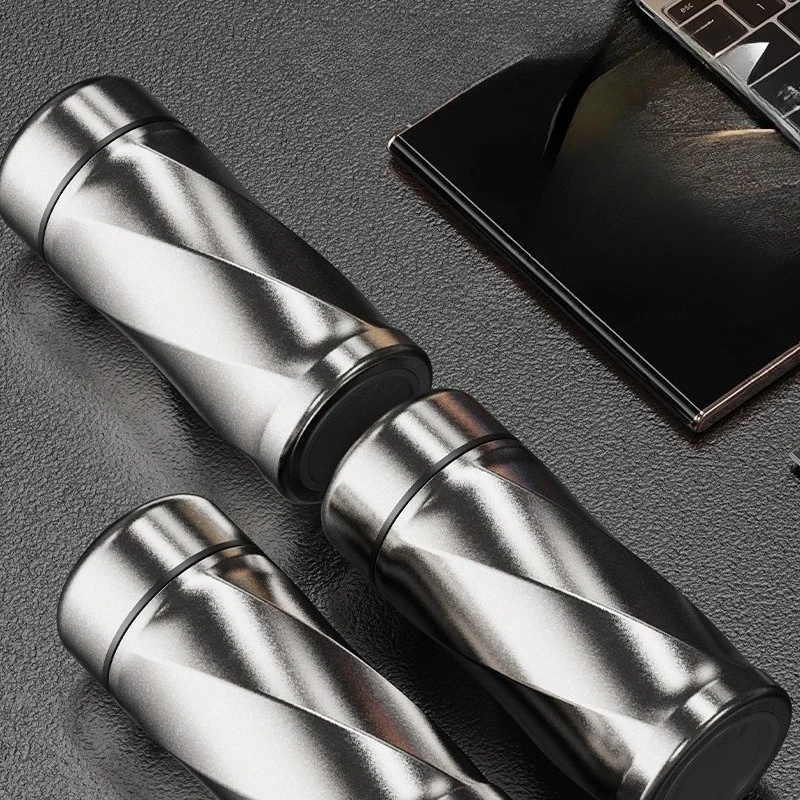 200ml Ultra-Light Pure Titanium Spiral Cup, Pocket Car Tumbler for Outdoor Sports, Corrosion-Proof Durable Long-Lasting Thermos