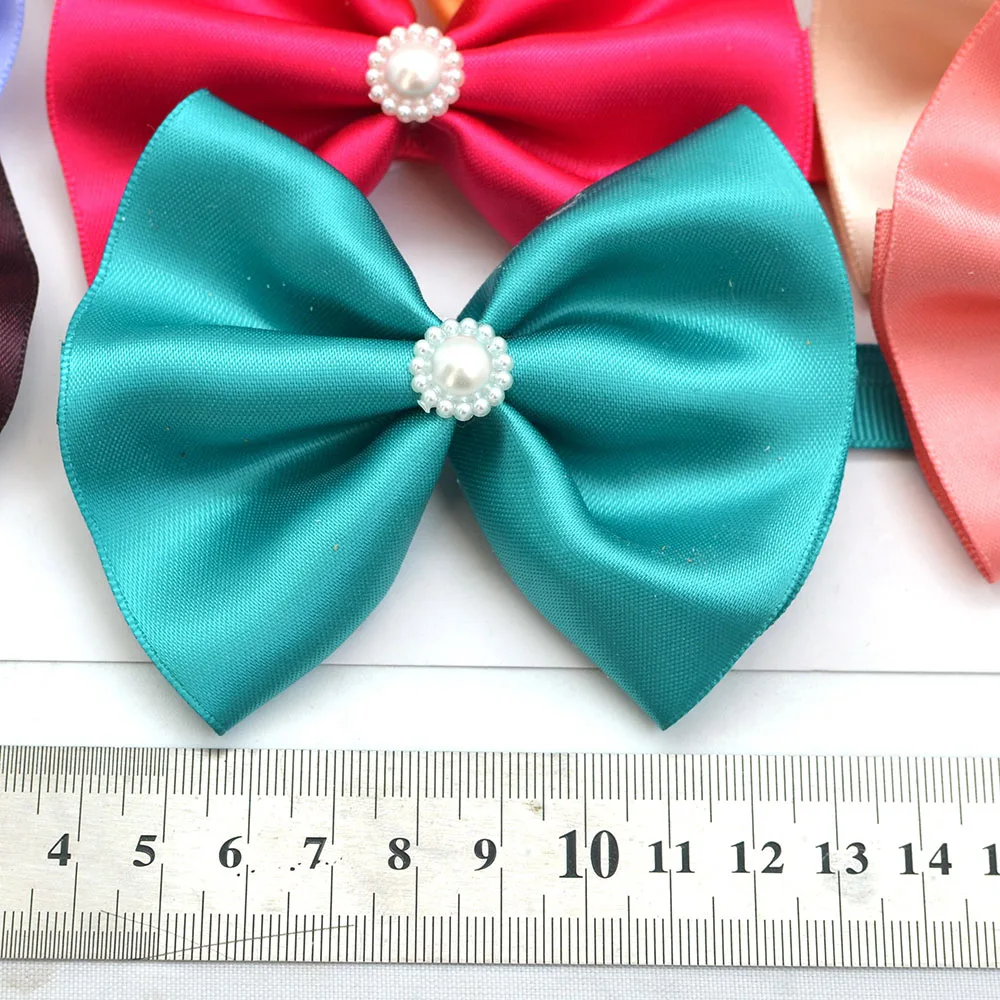 50/100 Solid Small Dog Cat Bow Tie Bulk Neck Tie Bowties For Dogs Pets Adjustable Kitten Pet Grooming Accessories Pet Supplies