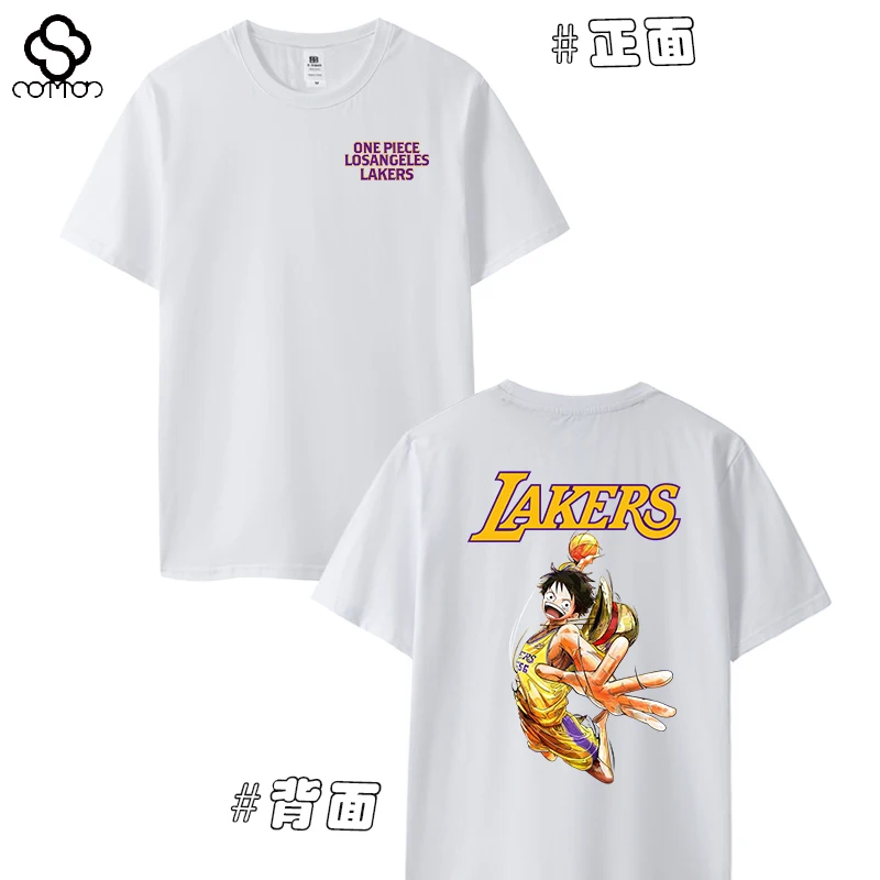 2025 Lakers Home Joint ONE PIECE Camiseta de manga curta Basquete