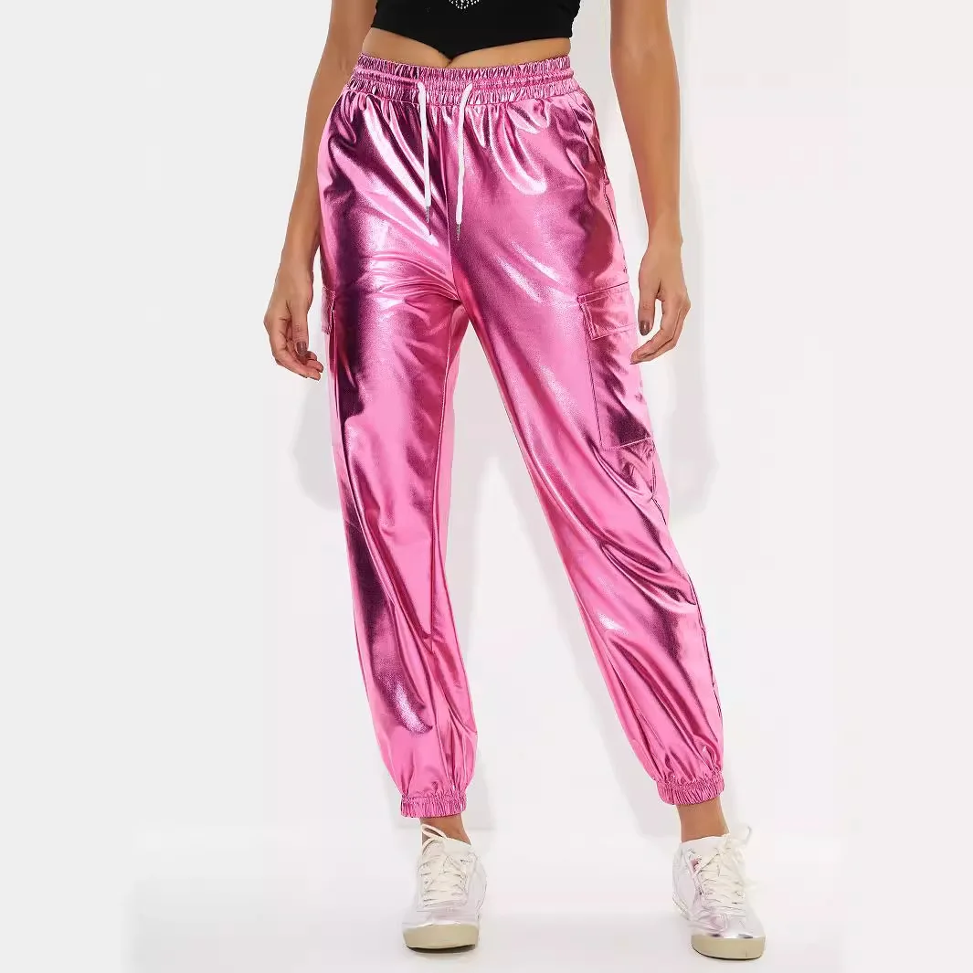 Casual Cuffed Leisure Pants Women's Cross-Border Fashion Loose Fit Elastic Waistband Small Footed Trousers Summer 2024