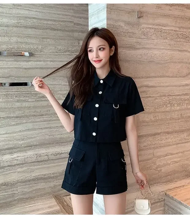 Summer Cargo Women Short set stile coreano Fashion Elegant New In Matching Sets Casual 2 pezzi set completo da donna