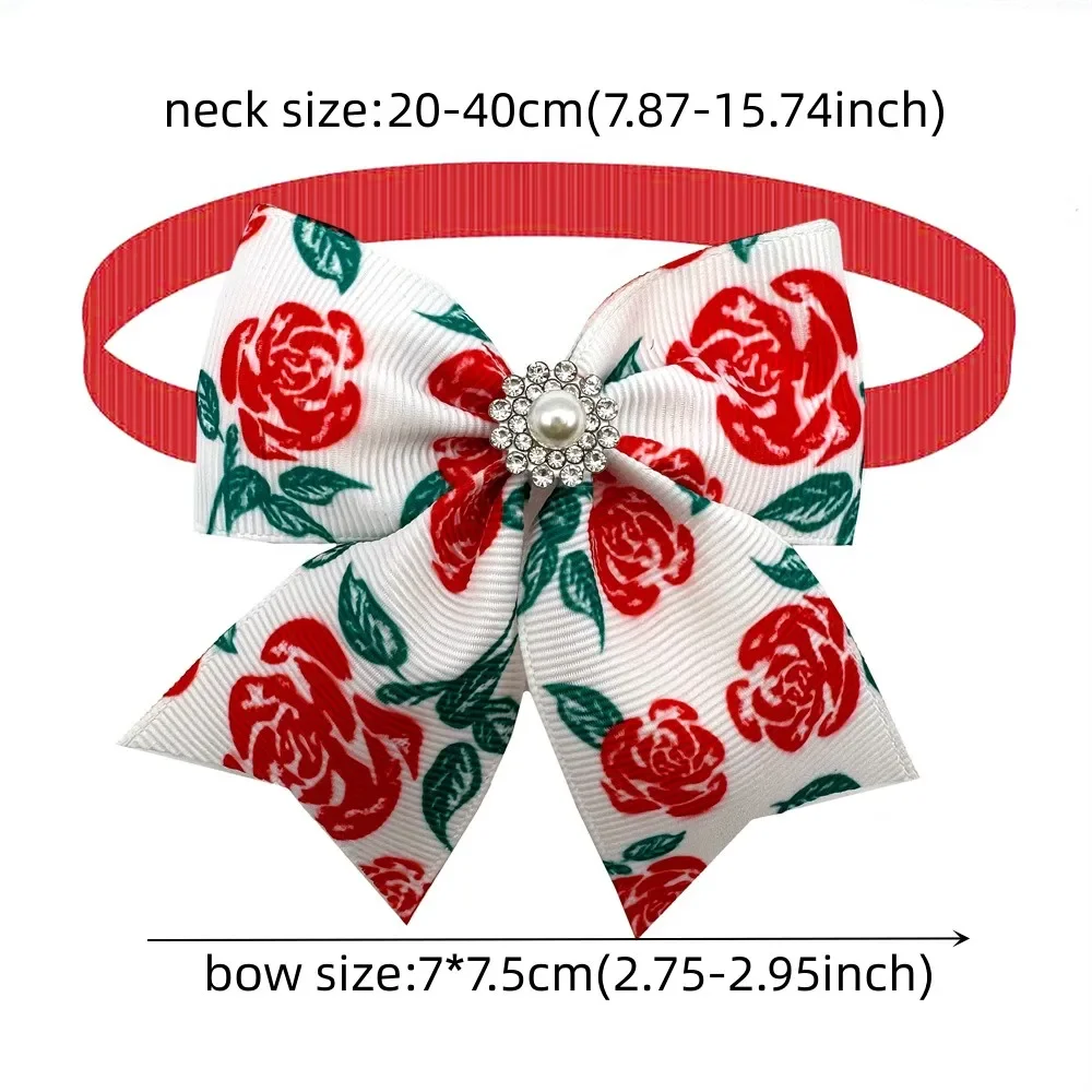 30/50pcs Valentine's Day Style Dog Bow Ties Neckties Collar Pet Supplies Pet Grooming Accessories for Small Dog Cat