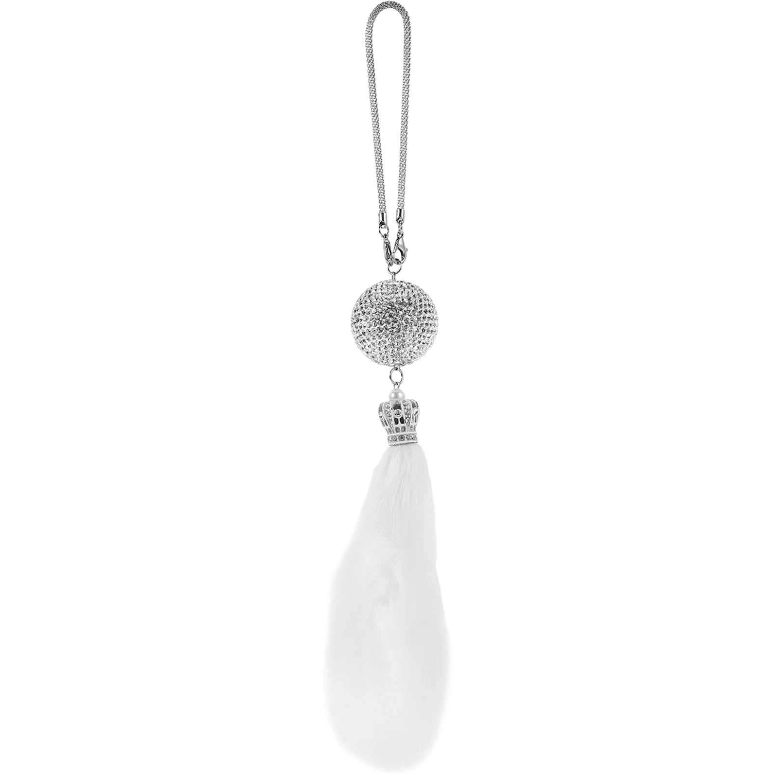 

Crystal Ball Ornament White Car Decor Auto Hanging Decoration Hanging Adornment For Car Durable Practical Gift