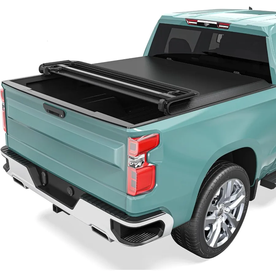 

Мягкий чехол QuadFold Truck Bed Tonneau, предназначенный для повышенной защиты грузов и легкого доступа на Chevy Silverado и GMC Sierra