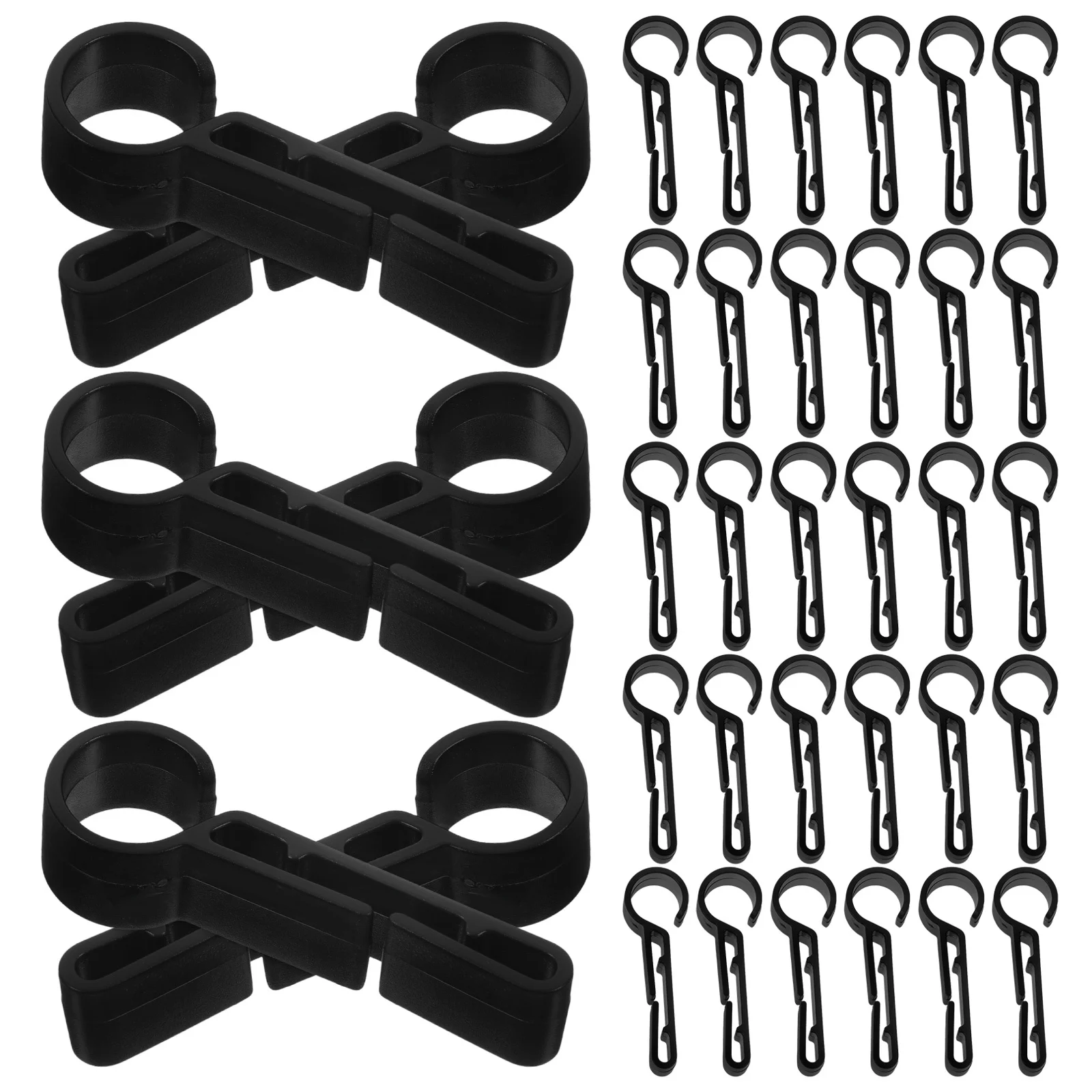 100Pcs Headlamp Clips Hard Hat Light Clips Durable Plastic Hooks Headlamp Strap Replacement Hardhat Mount