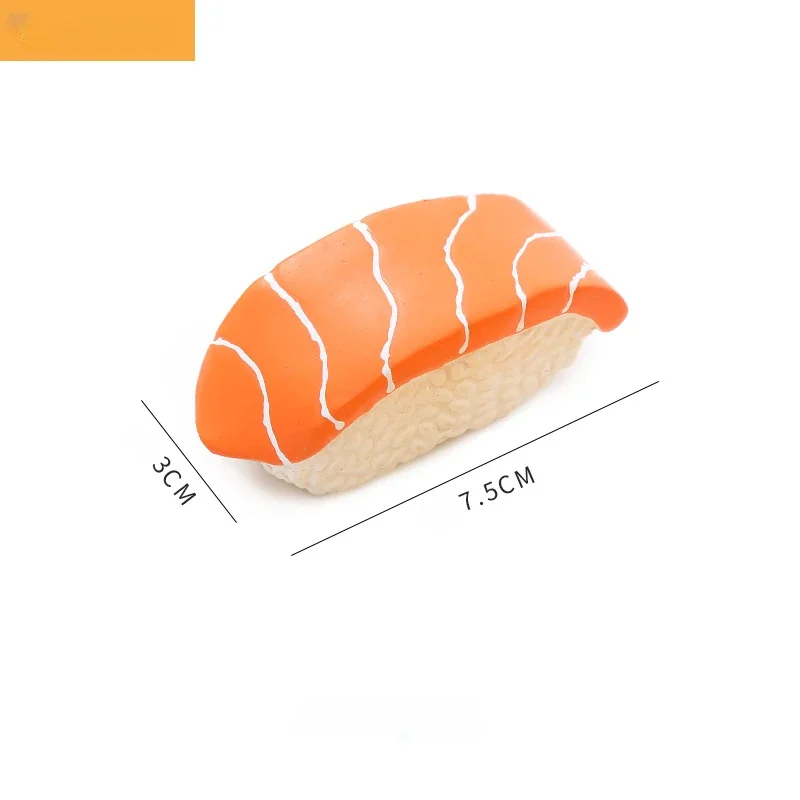 Pet Supplies Sushi Shape Latex Chew Toys Relieve Boredom Grinding Teeth Cleaning Interactive Play Dog Toys