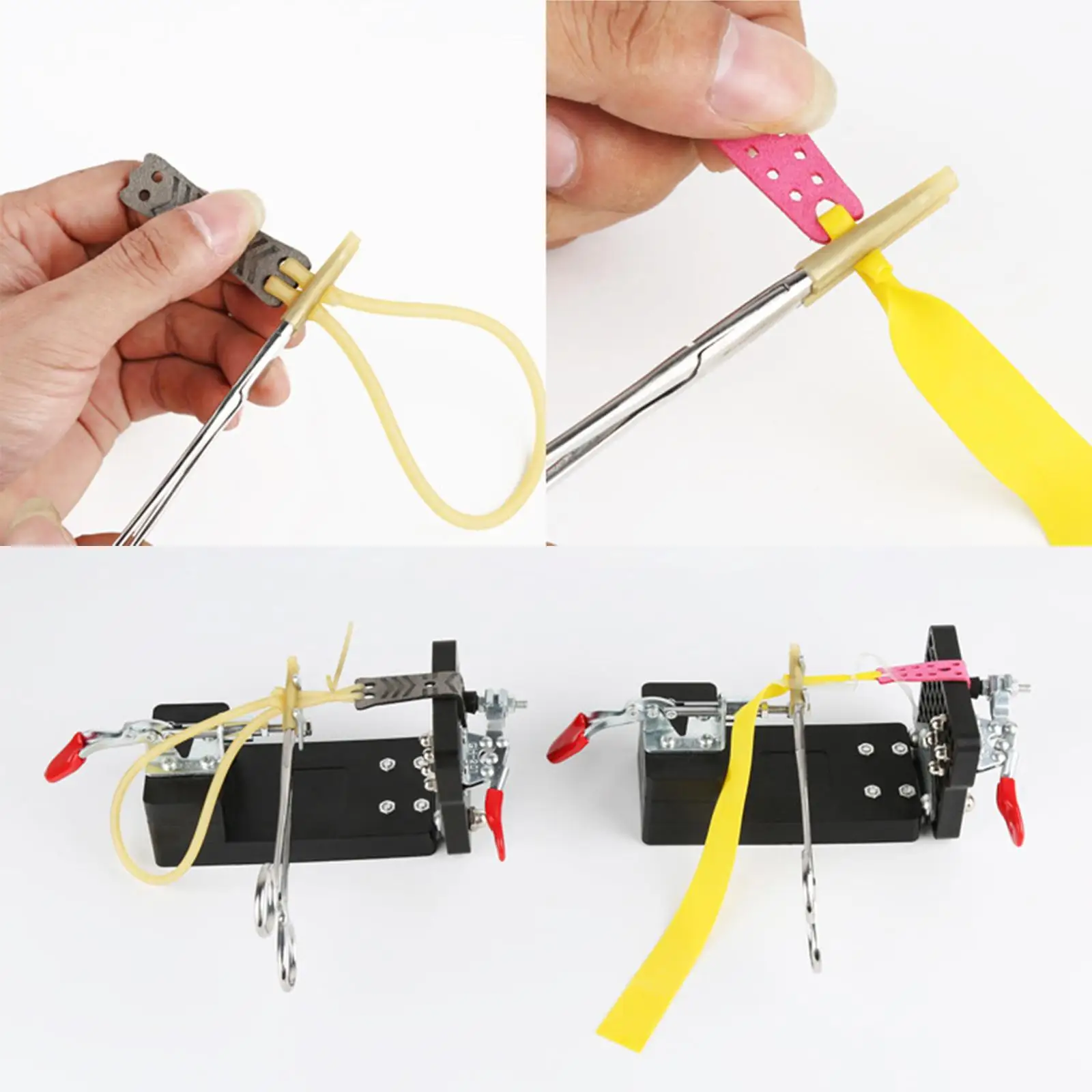 Slingshot Band Tied Assistant Steel Rubber Band Jig Portable DIY Tool for Making Sling Shot Bands