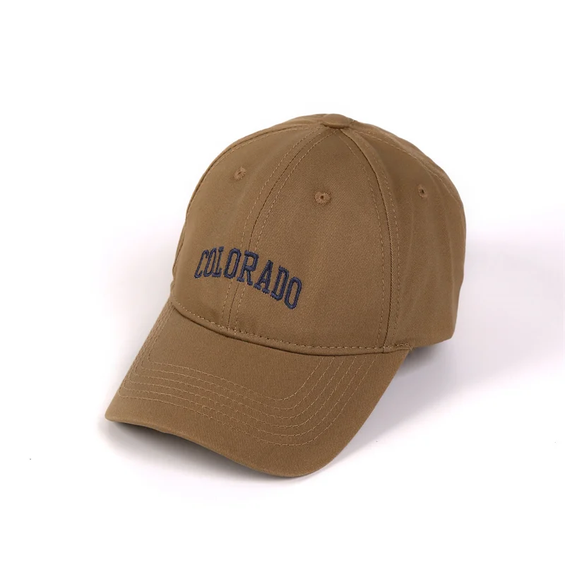 Sombrero de béisbol con estampado de letras de Colorado para hombre y mujer, gorra deportiva informal versátil, sombrilla, accesorios de viaje al