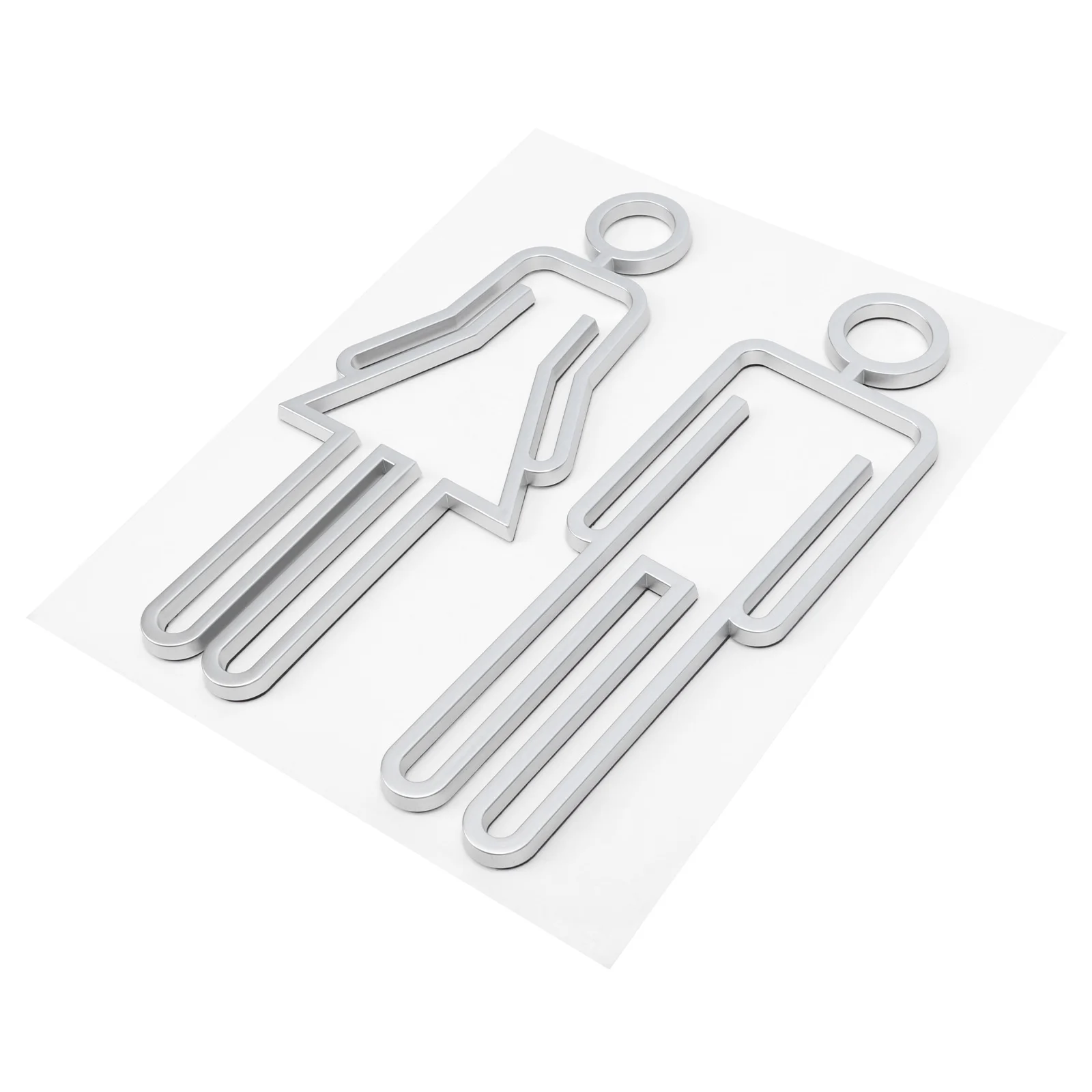 ملصقات مقاومة للماء لتحديد هوية المرحاض، لوحة باب الحمام، تصميم أنيق، علامة مرحاض للحمام