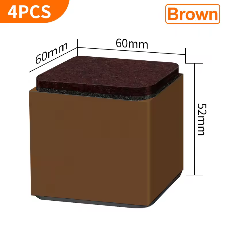 Bed Furniture Square Risers Solid Steel Bed Furniture Post Lifts Protect Floors Anti Scratch Wood and Carpet Surface Heavy Duty - Image 9