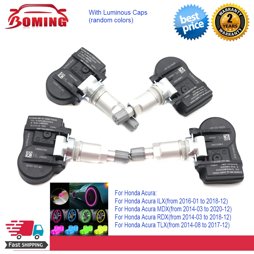 

Датчик контроля давления в автомобильных шинах TPMS 42753-TZ3-A51 для Acura Ilx Mdx Rdx Tlx 2014-2020 42753-TX4-A512-M1 315 МГц