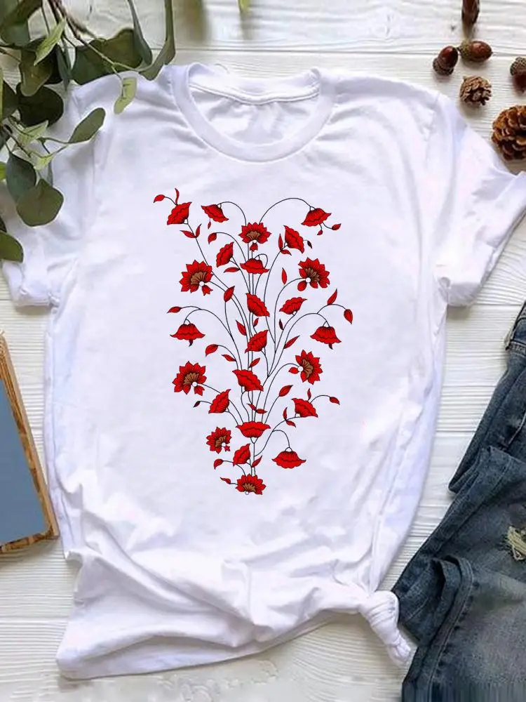 Vrouwen T-shirt met korte mouwen Flamingo Beach 90s Vakantie Damesmode Grafische T-shirt Kleding T-shirt Print Kleding Zomer Vrouwelijke top