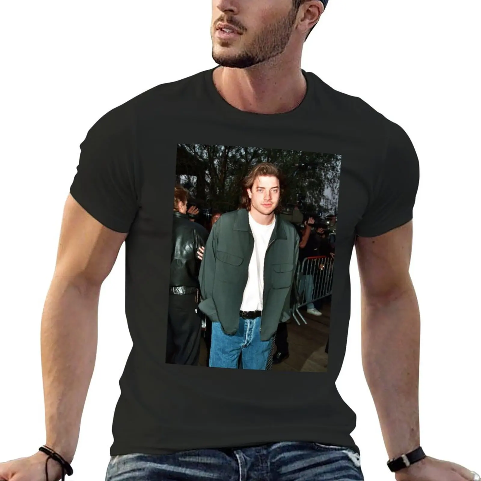 Brendan Fraser T-Shirt customs Blouse tees summer top shirts for men graphic tees