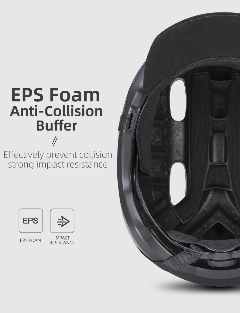 ROCKBROS Fahrradhelm mit Schirm für Casual-Radfahren, EPS Urban Commuter & Mountainbike-Helme für Männer und Frauen – Detail 8