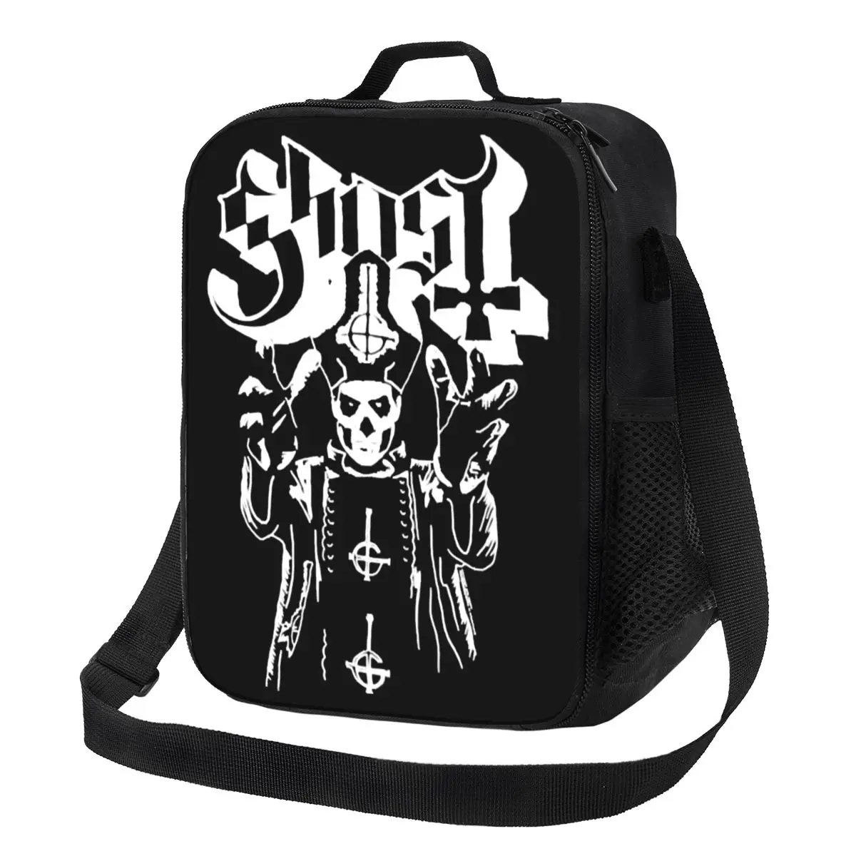 

Ghost B.C.Hands Up Papa Lunch Bag Anime Convenient Lunch Box Office Print Cooler Bag Aesthetic Oxford Tote Food Bags