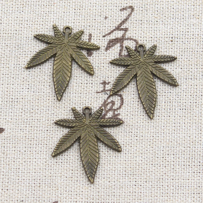 15pcs Charms Maple Leaf Leaves 25x22mm Antique Bronze Silver Color Pendants DIYCrafts Making Findings Handmade Tibetan Jewelry