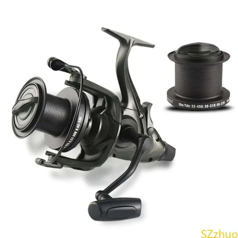 

Metal Fishing Reels Professional Rotating Reels 4.6:1 Gear Ratio Fishing Reels Wheel with Spare Spool 39.5LBS Drag