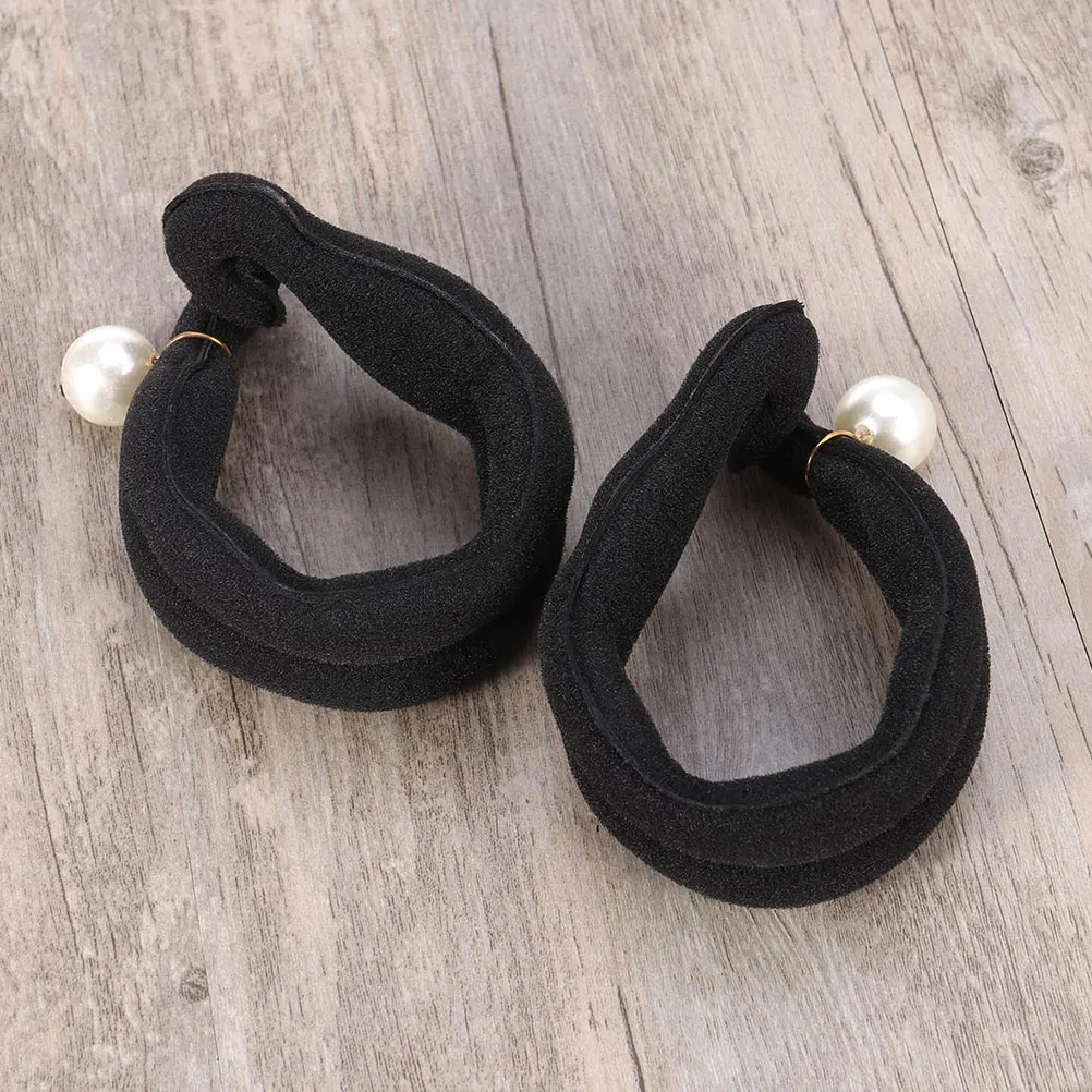 

3pcs Pearl Hair Bun Maker Styler Easy to Use for Weddings Proms Party Ballet Dance Recital Lazy Curler Hair Tools
