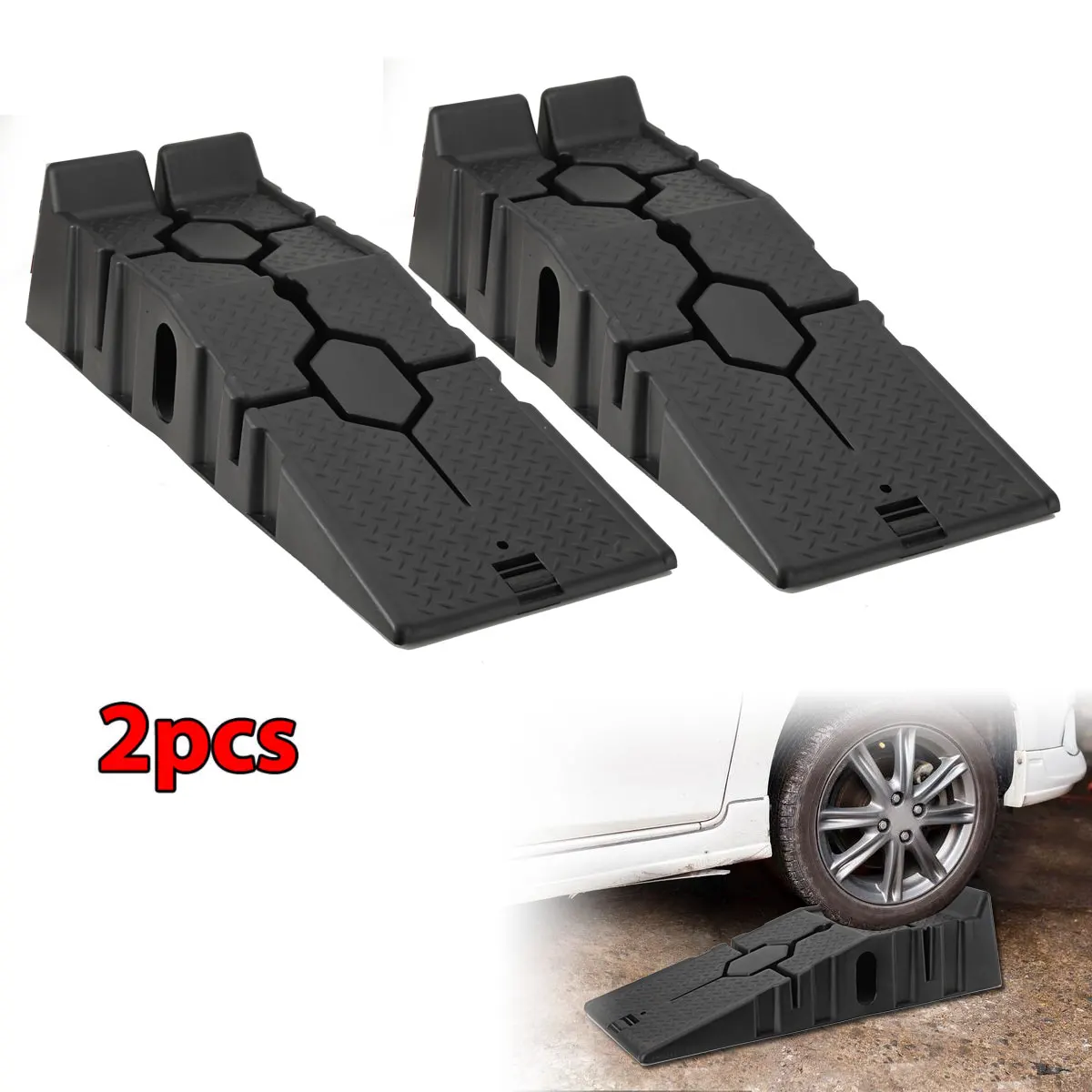 1 زوج أسود 2500 كجم منحدرات السيارات الثقيلة المضادة للانزلاق منحدر العمل زيت السيارة تغيير إصلاح صيانة سترة رفع أدوات
