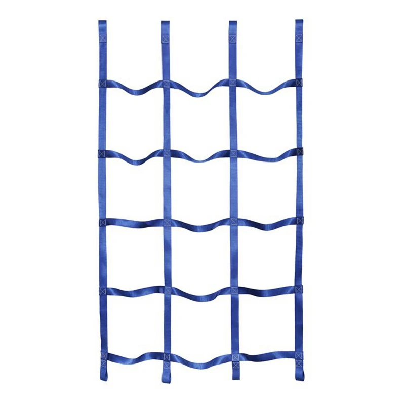 شبكة تسلق داخلية وخارجية للأطفال ، شبكة شحن ملعب ، زرقاء داكنة ، متأرجحة ، 70 "x 43"