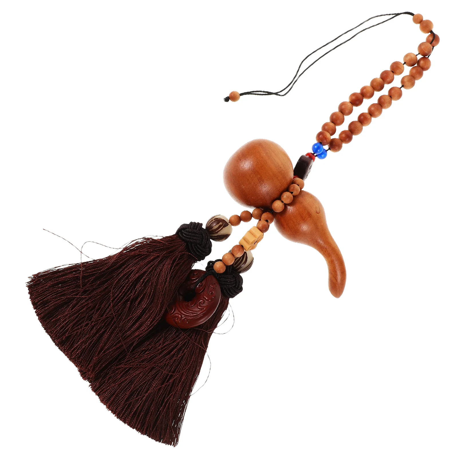 

Car Hanging Pendant Lucky Gourd Feng Shui Decoration Chinese Style Charm Tassel For Vehicle Home Keychain Dried