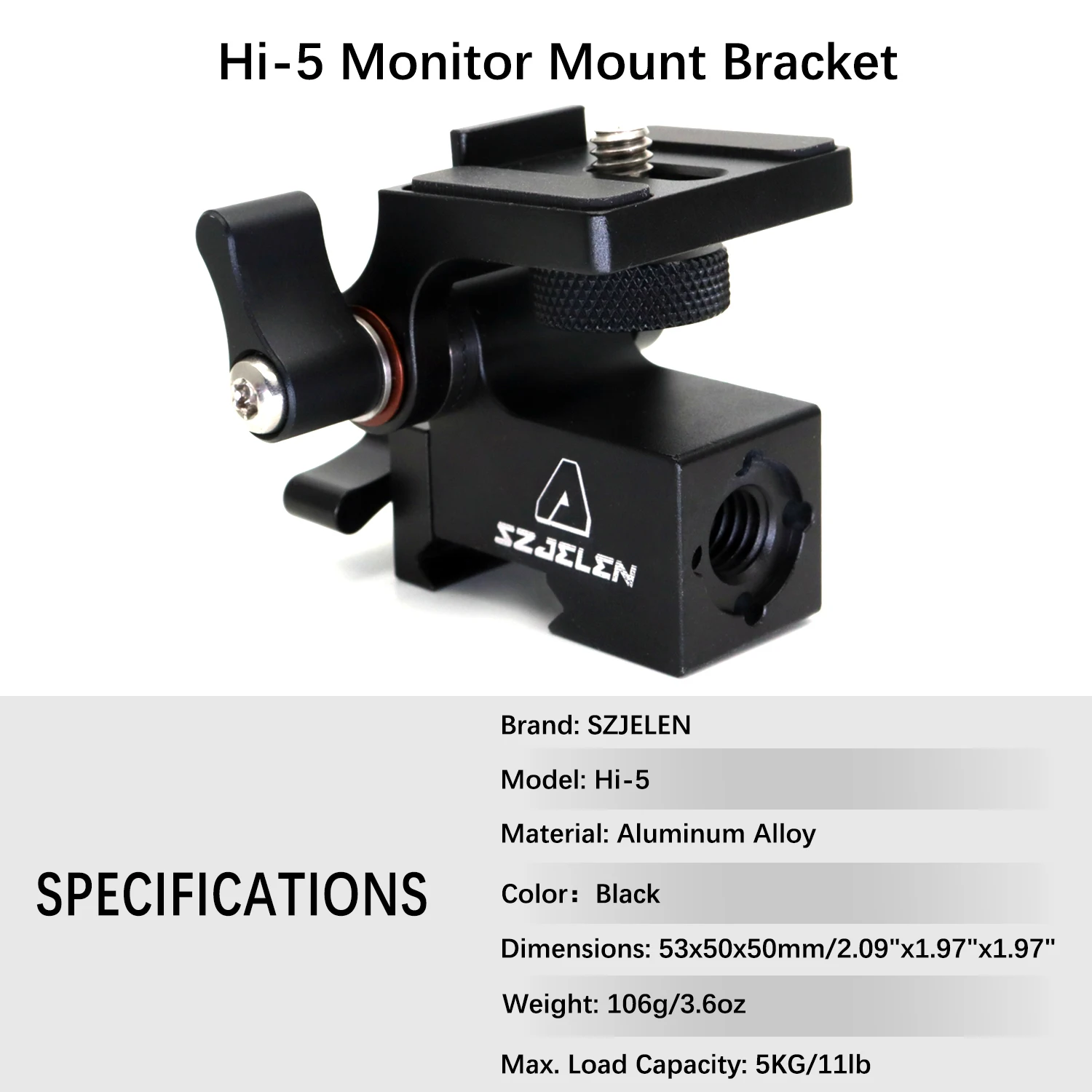 ARRI Hi5 wireless focus fixed display bracket.1/4 screw fixed monitor bracket It can be adjusted back and forth through the dent