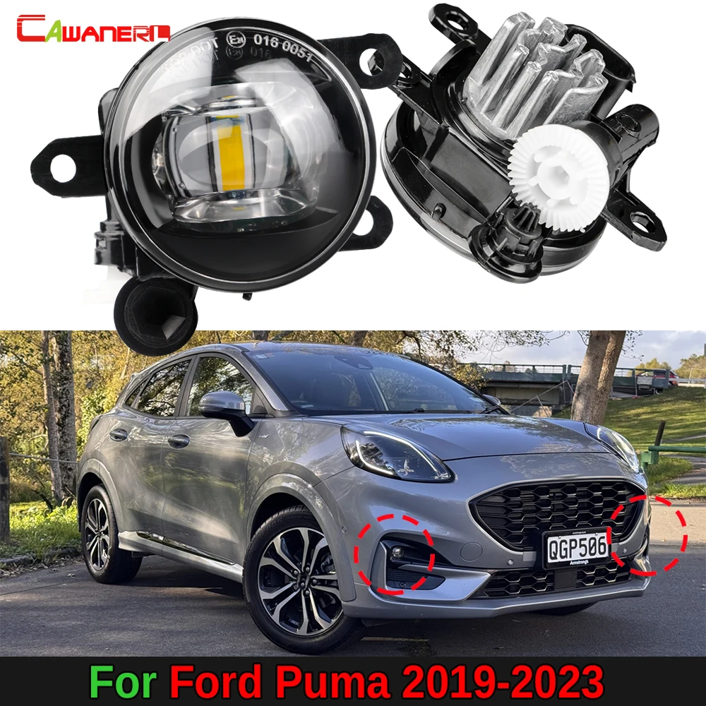 2 Stück Canbus Auto-LED-Nebelscheinwerfer für Ford Puma 2019 2020 2021 2022 2023 30W 6000LM Nebelleuchten-Set Tagfahrlicht 12V