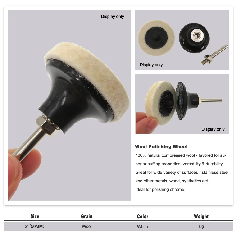 11Pcs 2นิ้วแผ่นขนสัตว์ขัดล้อสำหรับเจาะเครื่องมือ Scratch Remower แก้ว Polishing Pad Kit สำหรับรถยนต์ขัด