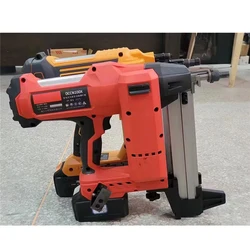 DCCN100X Electric Nail Gun Portable Rechargeable Lithium Battery Nail Gun Woodworking Tool Electric Steel Nail Gun 20V 100J