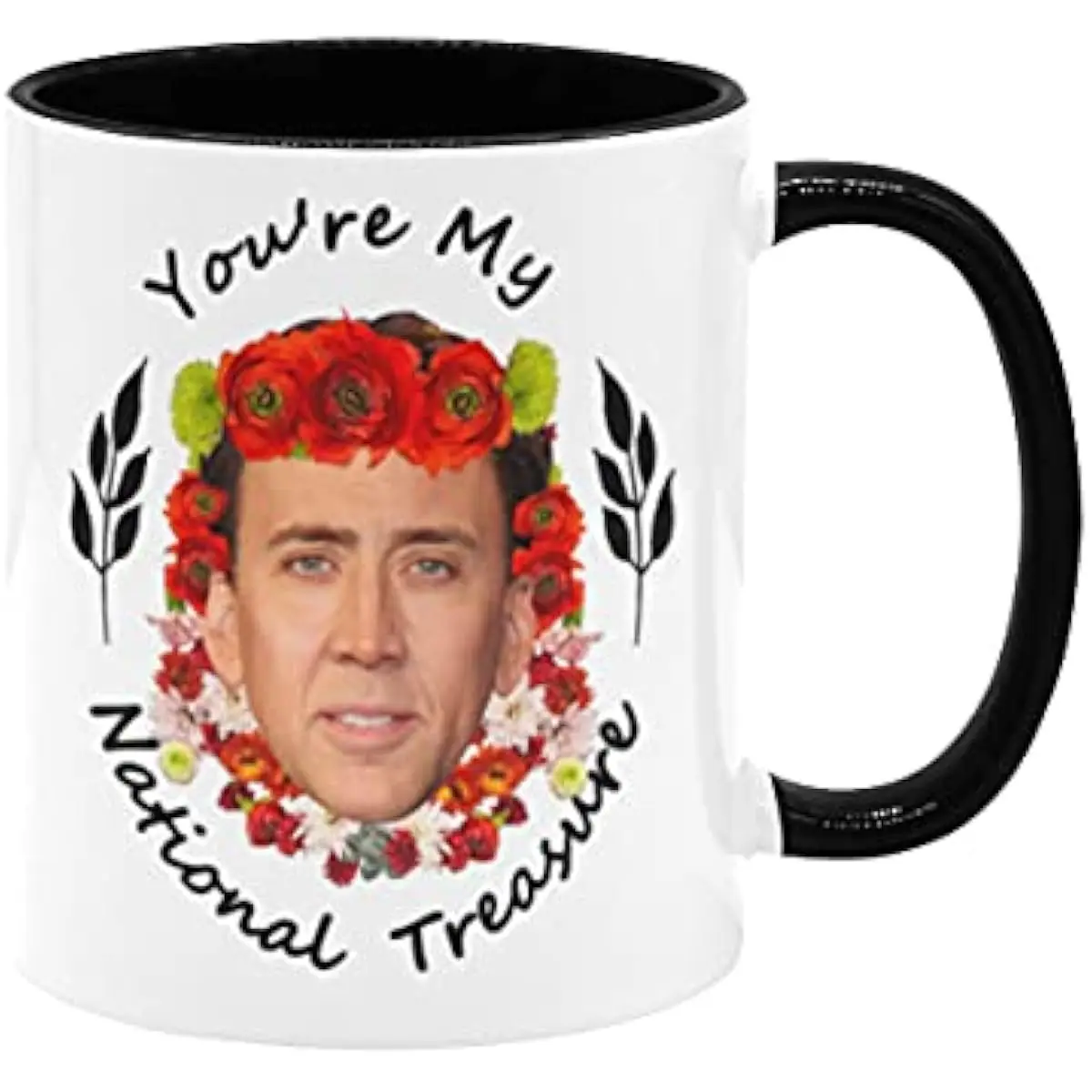 You're My National Treasure Coffee Mug 11 oz White + Black Ceramic Coffee Cup, Lovely Mug For Best Friend Buddy Closed Friend On