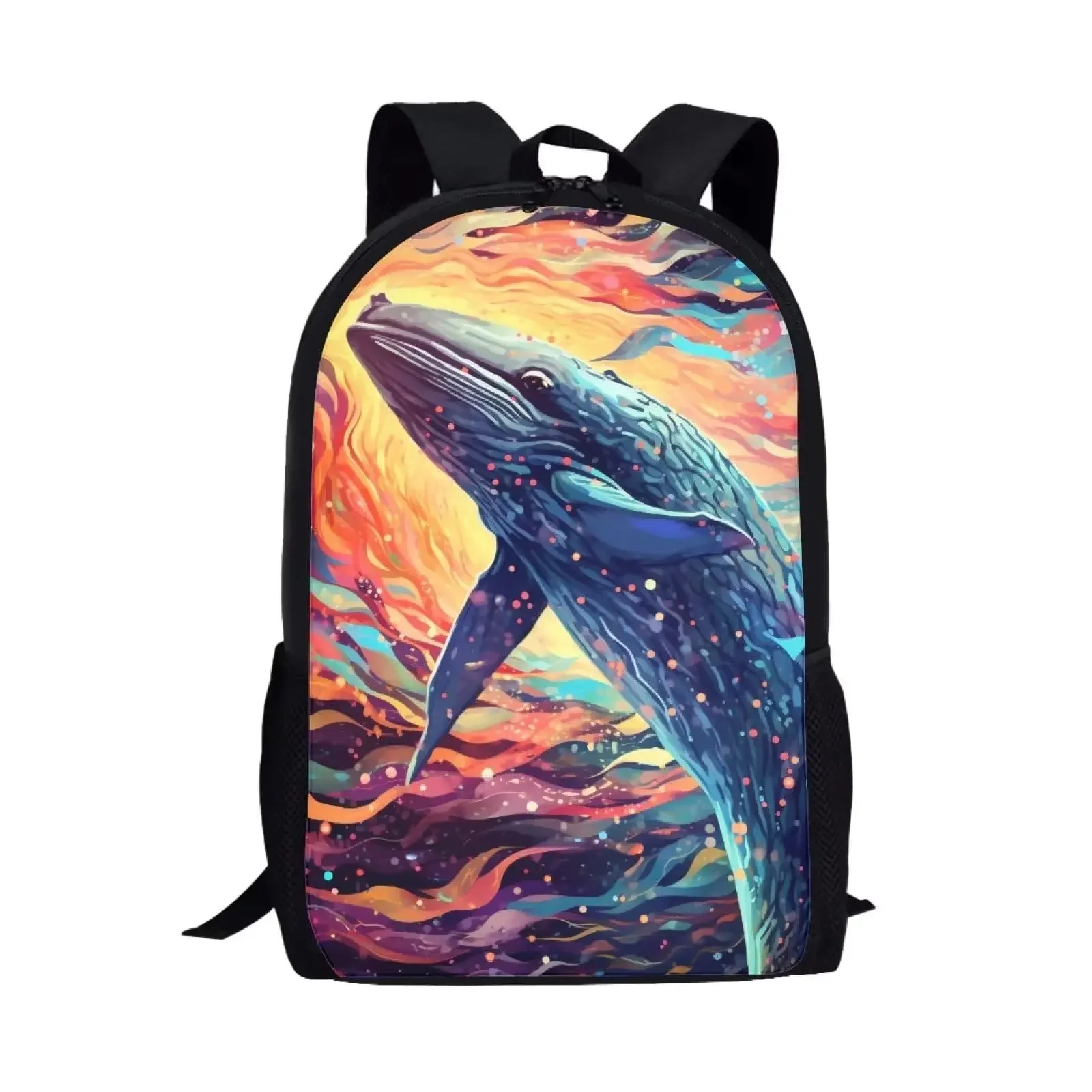 Simpatico zaino Killer Whale Borsa da scuola per animali magici fantastici per ragazzi e ragazze Bookbag Borse portaoggetti di grande capacità Borsa per computer regalo