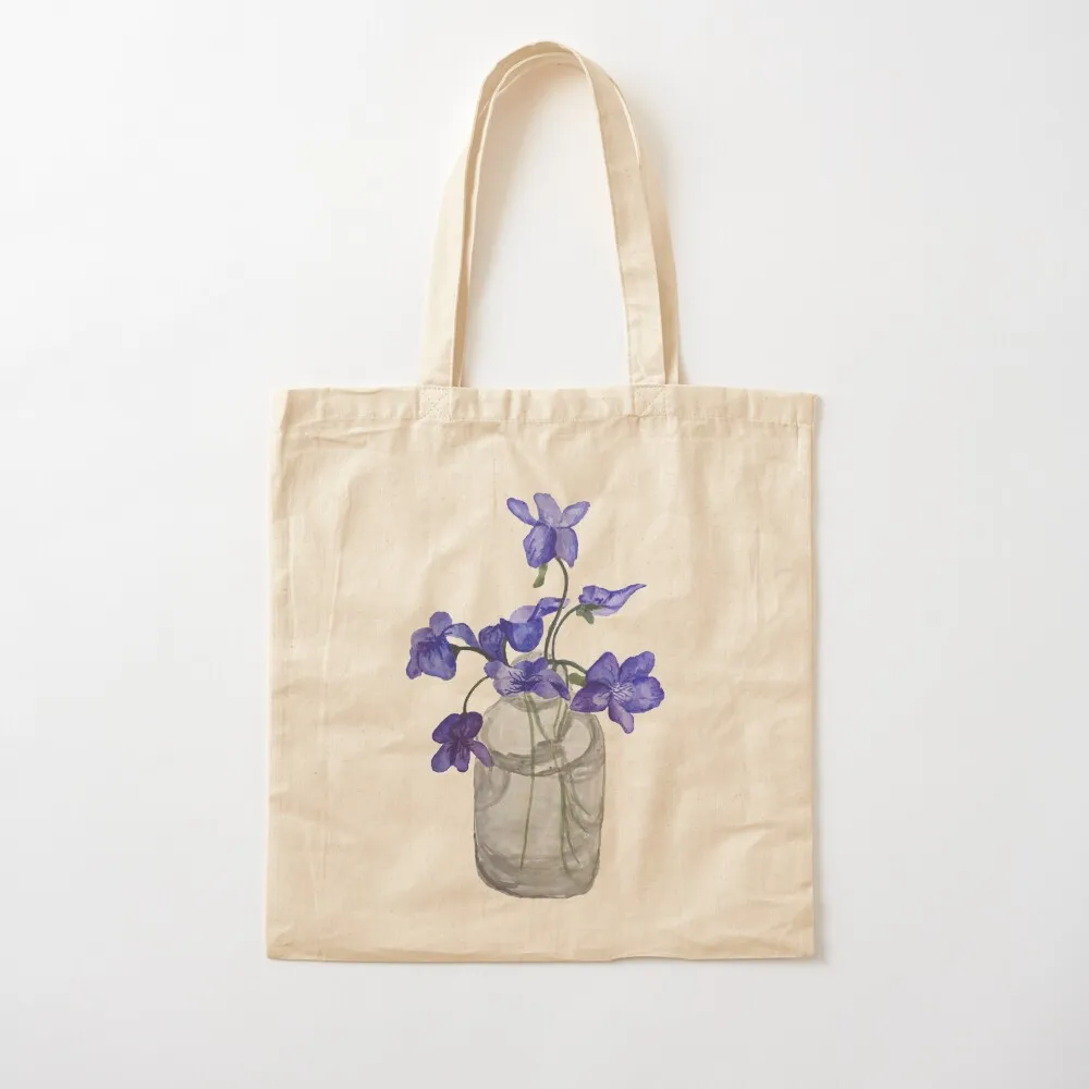 

Jar of Violets Tote Bag Women's shopper bag tote bag screen eco folding bags woman 2025 Canvas Tote