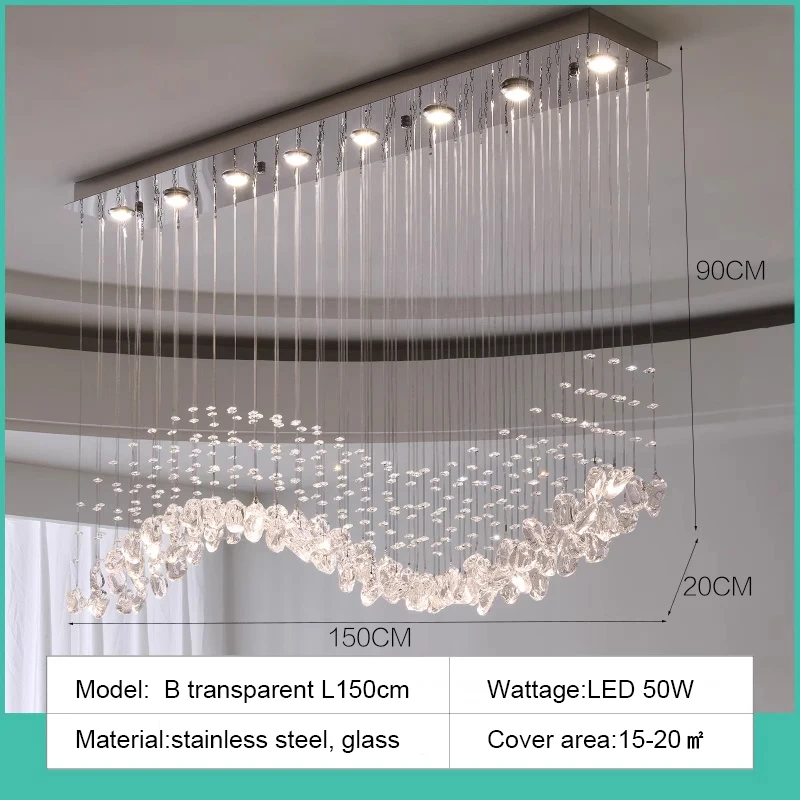 Nordic Green Stone Glass LED Pendant Light 9