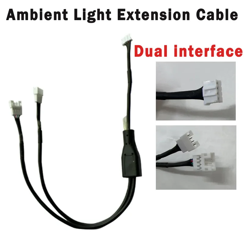 Carro Luz Ambiente Linha Estendida, Dupla Conexão, Cabo de Extensão, Suporte Conectar, Armazenamento, Porta, Alto-falantes, Tiras de Luzes