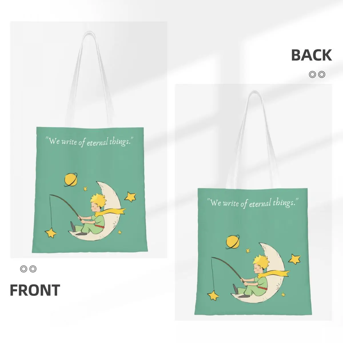 Le Petit Prince Tote Bags Women Handbag Canvas Student The Little Prince Shoulder Bag Casual Shopping Bag