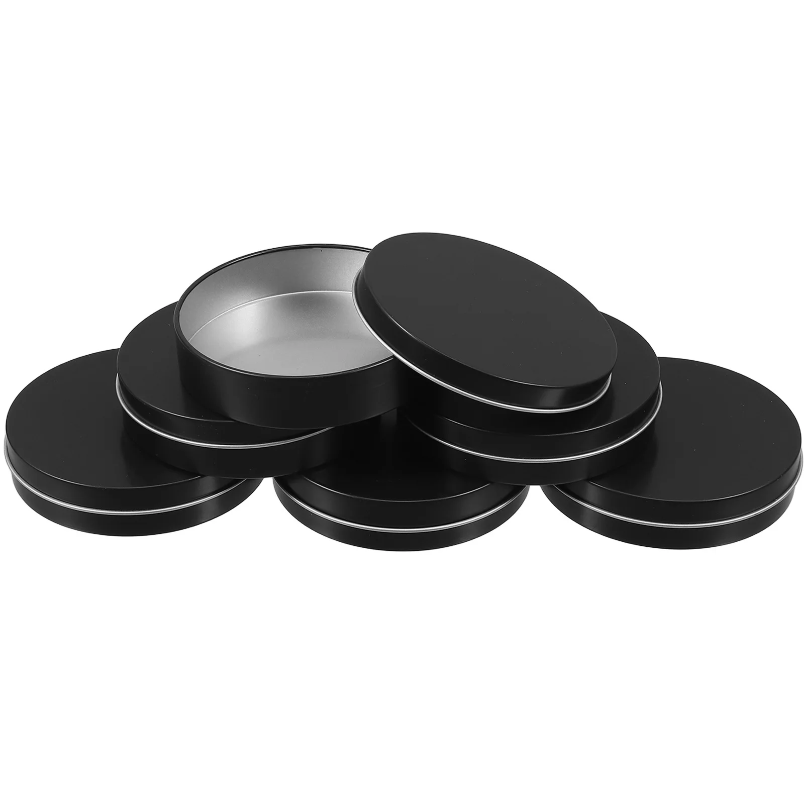 

6Pcs Iron Box Sugar Cake Molds Portable Mini Cake Tins Round Metal Candy Box Decorative Snack Storage for Wedding Halloween