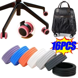 16/4PCS Silicone Wheels Protector For Luggage Reduce Noise Trolley Case Silent Caster Sleeve Travel Luggage Suitcase Accessories