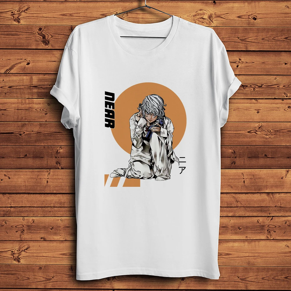 Camiseta de Manga de la muerte divertida de Nate River, camiseta de manga corta informal blanca para hombre, camiseta Unisex de Anime Otaku, estampado transpirable