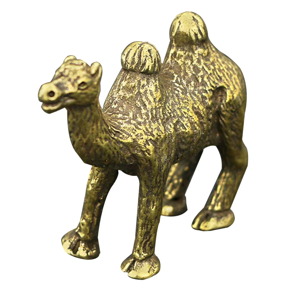 

1pc Mini Copper Retro Animal Ornament For Home Office Desk Decor Tabletop Shelf Living Camel Adornment Room Decoration
