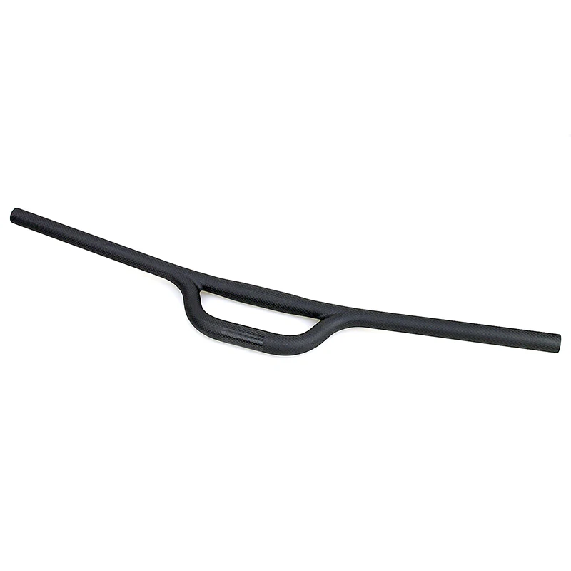 Neuer Kinderfahrradlenker Matt 3K Vollcarbonfaser Fahrradlenker 9,5 Grad Rückenwärtsneigung Doppelrohr Carbonlenker MTB 66mm Höhe – Detail 5