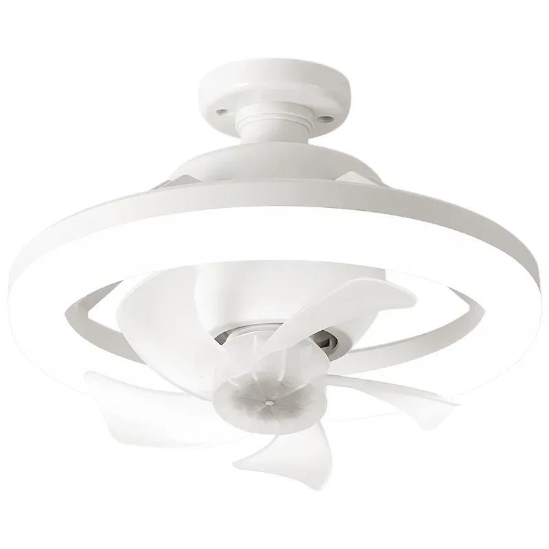 Ventiladores de teto com controle remoto LED, luz principal movente de 360 ° RGB, velocidade do vento de três níveis, sala de estar, sala de jantar, quarto, mais novo, E27