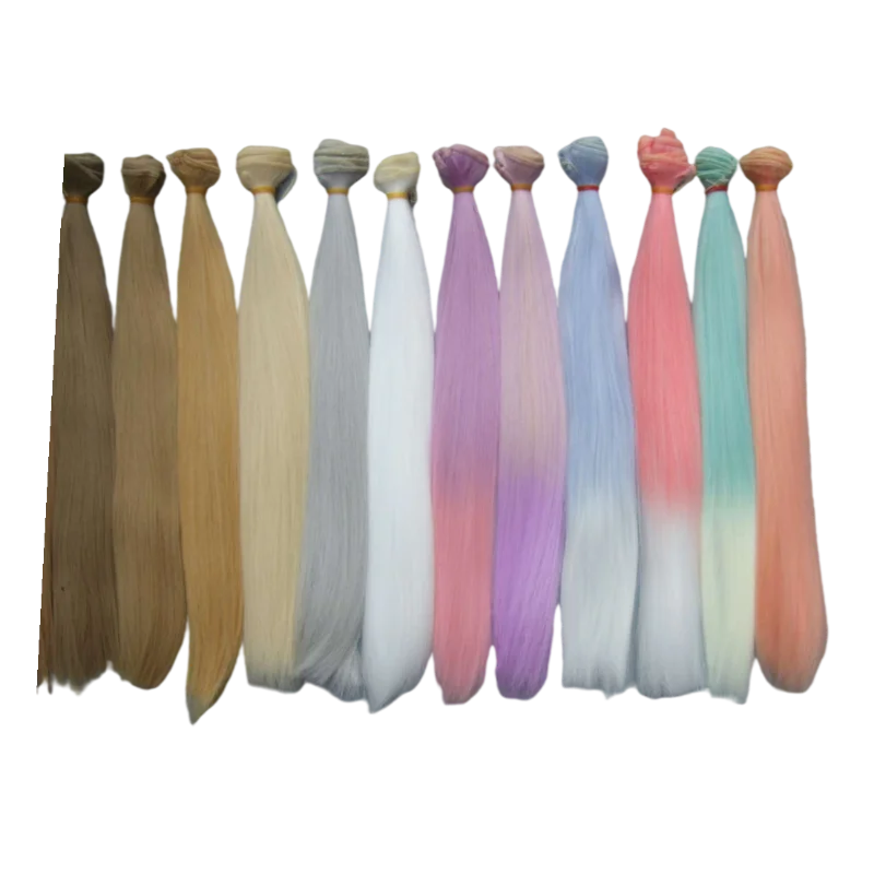 35cm doll hairs highe temperature color straight BJD doll trees diy doll wigs