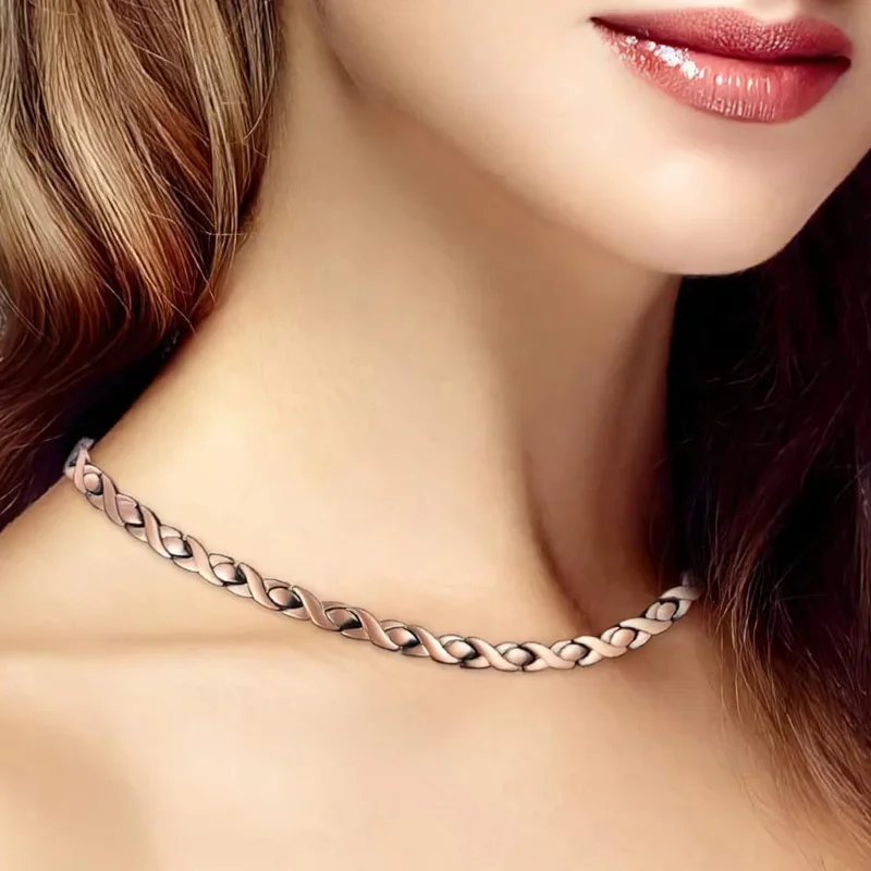 Ultra Strength Magnetic Therapy 99.99% Pure Copper Necklace for Men and Women Adjustable Size Drop Shipping Wholesale