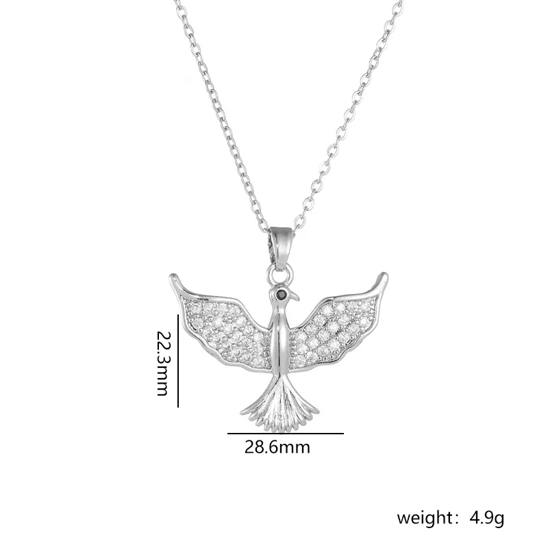 8pcs/set Fashion Bird Wings Pendant Necklaces For Women Light Luxury Gold Plated Clavicle Chain Necklace Party Jewelry