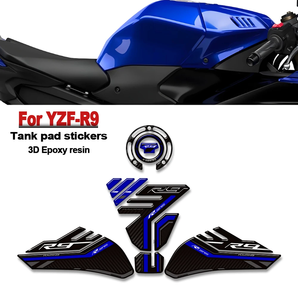 

For Yamaha YZF-R9 YZFR9 YZF R9 2025 2026 Motorcycle Tank pad Grips Fuel Oil knee Stickers Decals kit