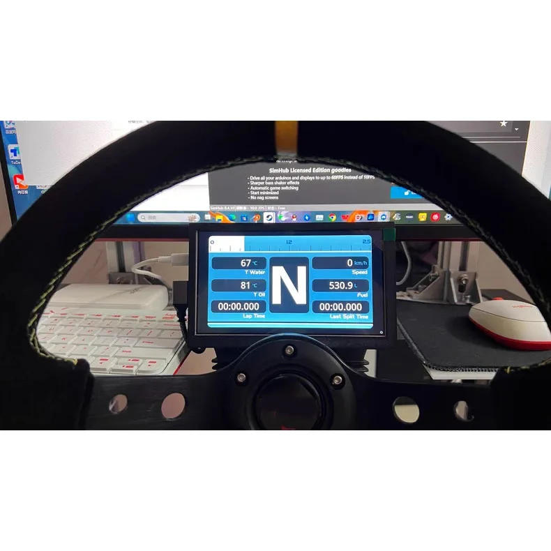 Simulated Racing Game Multifunctional Dashboard7-inch OLED Screen Display Meters For Moza R3 R5 R9 R12