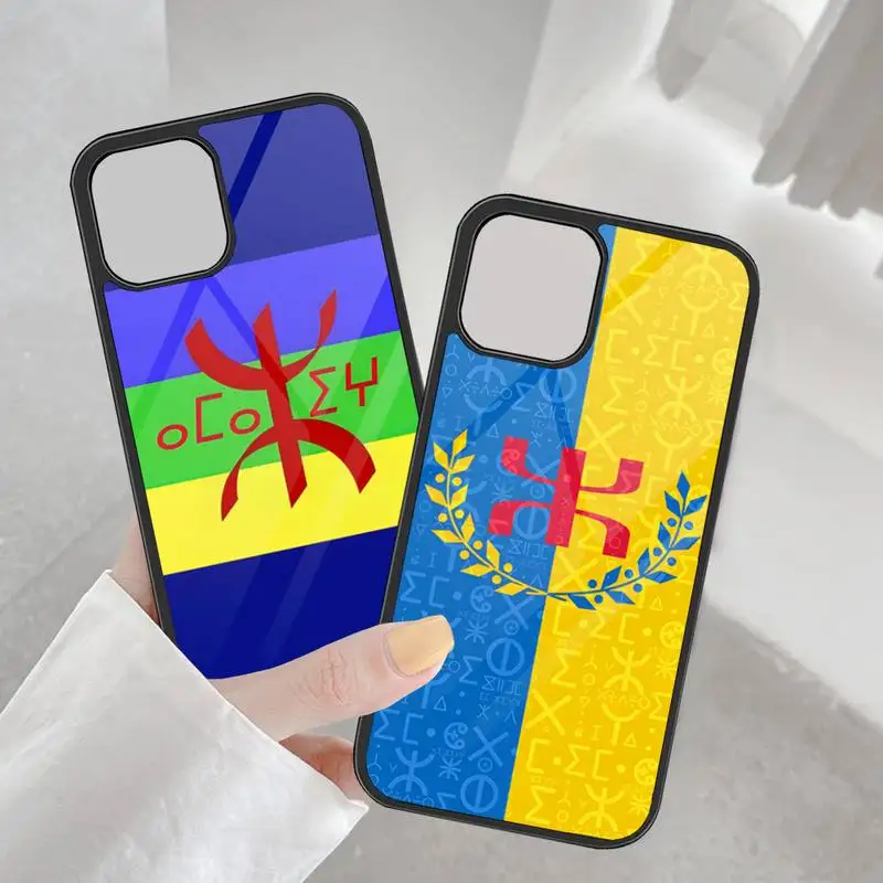 North Africa Berber Flag Phone Case For IPhone 13 14Plus 12 11 Max Pro Mini 6 7 8 Plus X XR SE2020 Hard Quality Silicone Cover