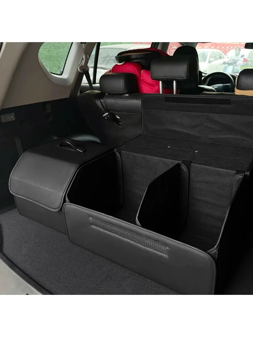 Opbergdoos PU-leer Multifunctioneel Opvouwbare kofferbakopslagorganisator Kofferbakorganisator Opbergen Opruimen Auto-accessoires - afbeelding 2